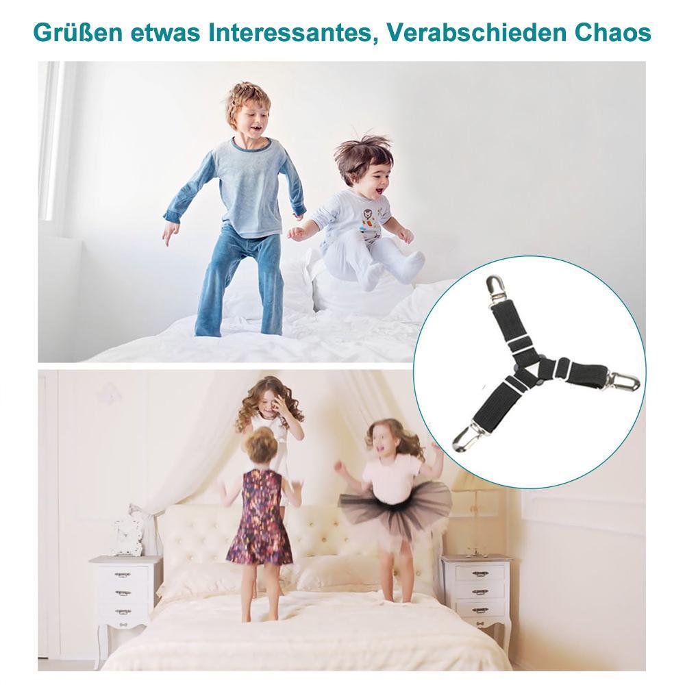 Rynx | Bed sheet fasteners, 8 adjustable triangle rubber bands