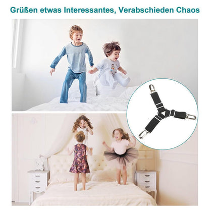 Rynx | Bed sheet fasteners, 8 adjustable triangle rubber bands