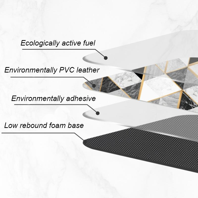 Rynx | Cute Animal Home Gray Floor PVC Leather Kitchen Mat