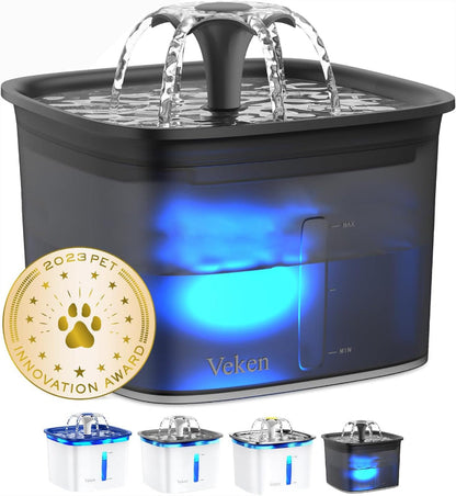 Rynx | 95oz Pet Water Fountain, Automatic Dispenser with Filters for Cats and Dogs