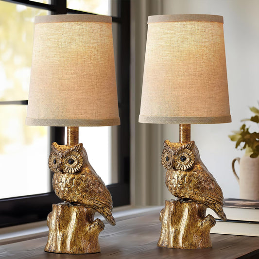 Rynx | Lolikit Bedside Lamp with Touch, Wooden Small Table Lamp with 2 USB Charging Ports & Flower Fabric Shade, 3-Step Dimmable Nightstand Lamp