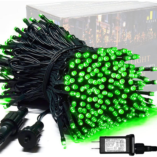 Rynx | Jmexsuss 250 LED Waterproof Christmas Lights, 91.5Ft Green, 8 Modes For Outdoor Decor