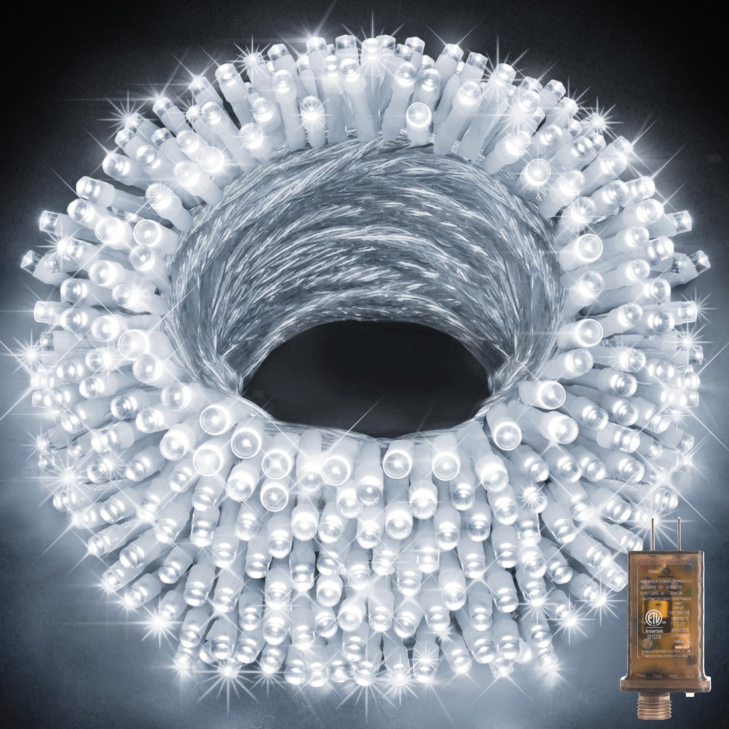 Rynx | Knonew 403Ft 1000 LED Outdoor Light Chains, Waterproof Fairy Lights with Timer & 8 Modes, Cool White