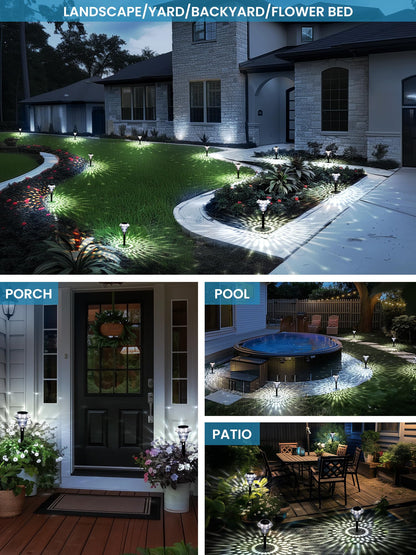 Rynx | Solpex Solar Path Light, 6 Pack Cool White Waterproof Outdoor Garden Decor
