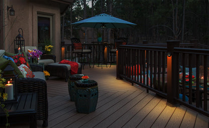 Rynx | Gkoled 12V Low Voltage Deck Posts Lamps - Led Stair Risers Lighting, 6-Pack, Black Aluminum Finish