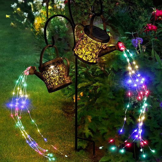 Rynx | Merear Solar Watering Can Light - 8 Color Modes, Ip65 Waterproof Garden Decor For Lawn & Terrace