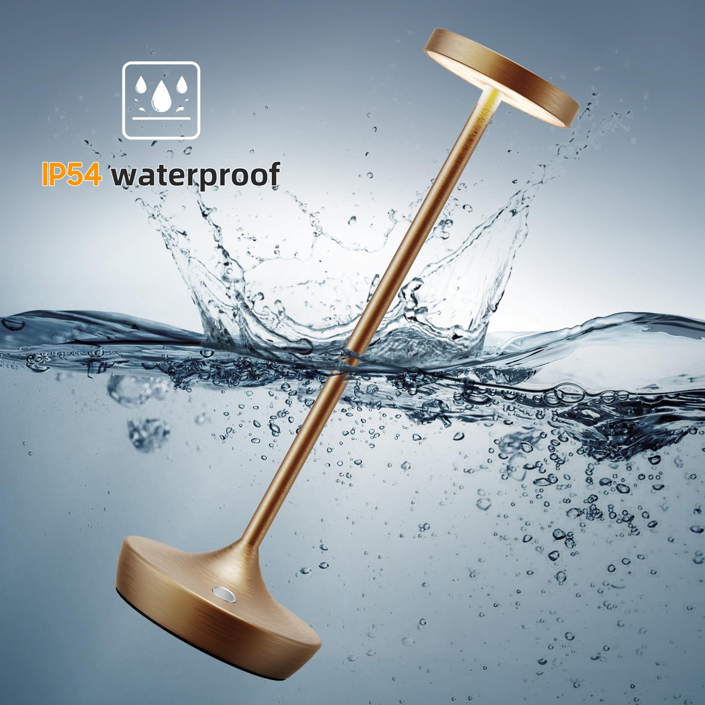 Rynx | Willdoak Wireless LED Table Lamp - 6000Mah Rechargeable, Dimmable, Waterproof, Bronze