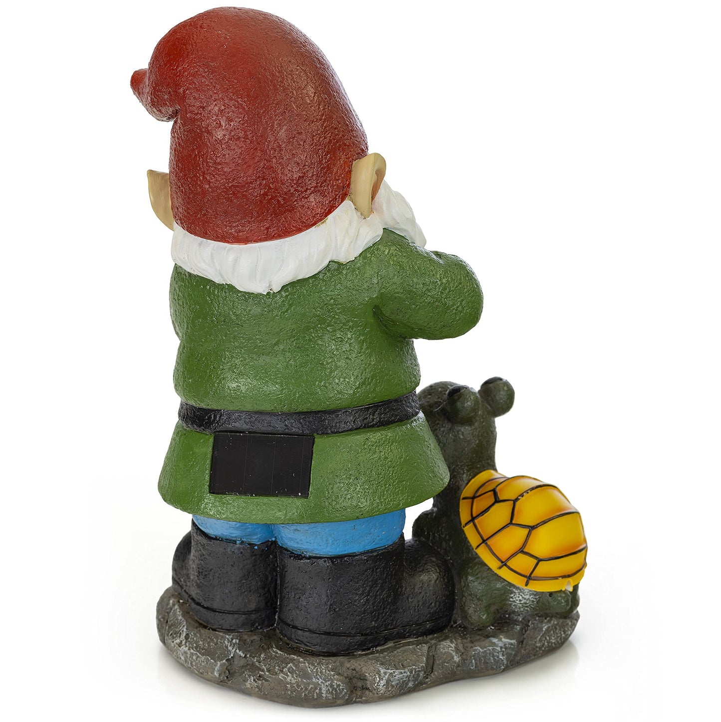 Rynx | Vp Home Fiddler Gnome With Glowing Turtle - Solar Powered Led Garden Light Decoration