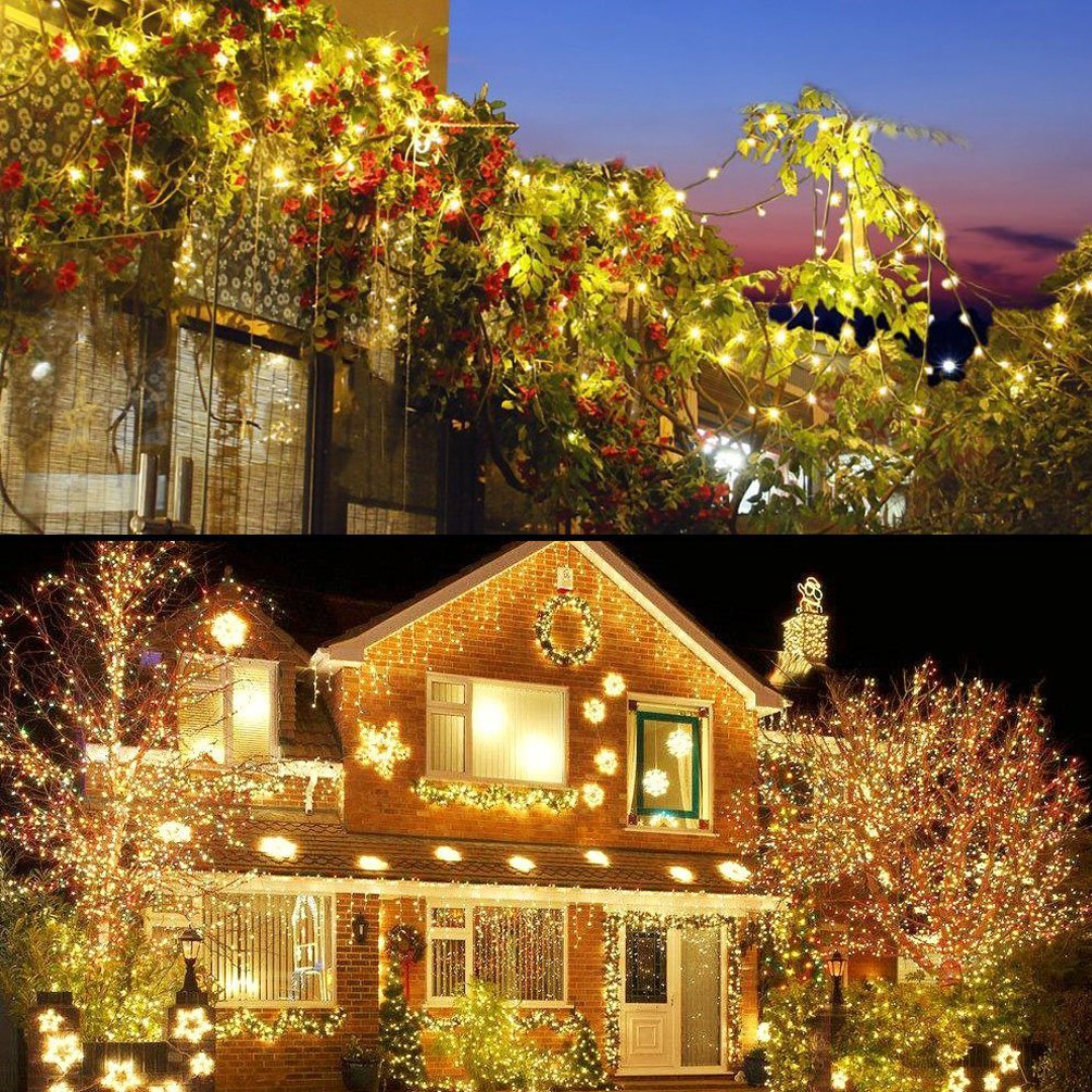 Rynx | Decute 500Led Christmas Trees Light Balls, Dimmable Warm White With Remote Control, Ul Listed