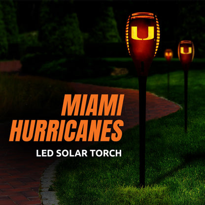 Rynx | Sporticulture Miami Hurricanes Torch - 36" Waterproof Flaming Light For Outdoor