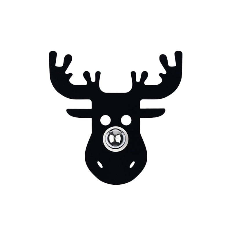 Rynx | Single-Head Bedroom Wall Light Modern Black Wall Lamp with Deer Metal Shade