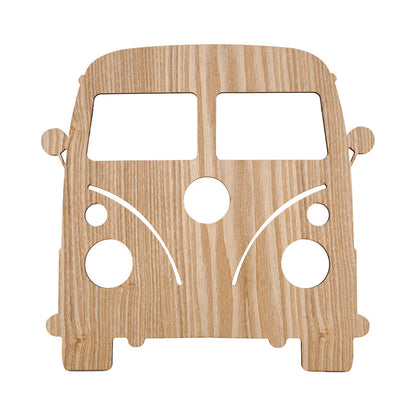 Rynx | Modern LED Wall Lamp with Wooden Shade Beige Car/Pineapple/Cactus Wall Mounted Light for Bedroom