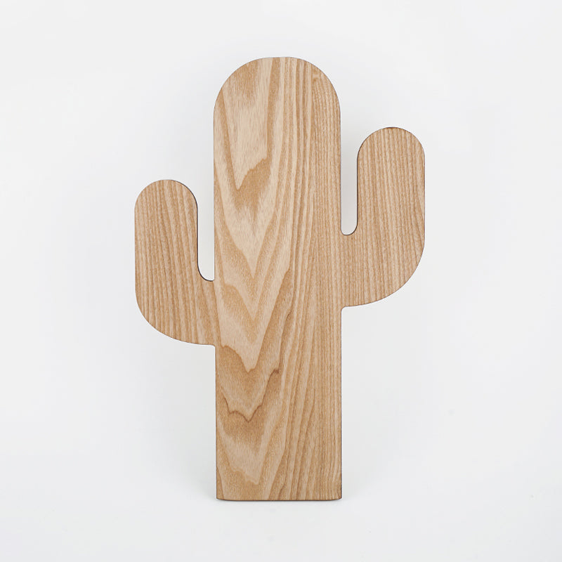 Rynx | Modern LED Wall Lamp with Wooden Shade Beige Car/Pineapple/Cactus Wall Mounted Light for Bedroom