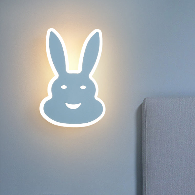 Rynx | Macaroon Rabbit/Fish Wall Lamp Iron Children's Room LED Wall Light Lighting Fixture in White/Pink/Blue