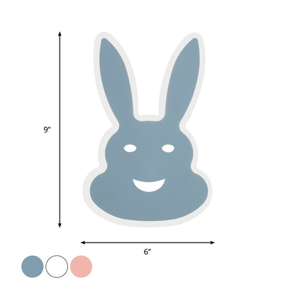 Rynx | Macaroon Rabbit/Fish Wall Lamp Iron Children's Room LED Wall Light Lighting Fixture in White/Pink/Blue