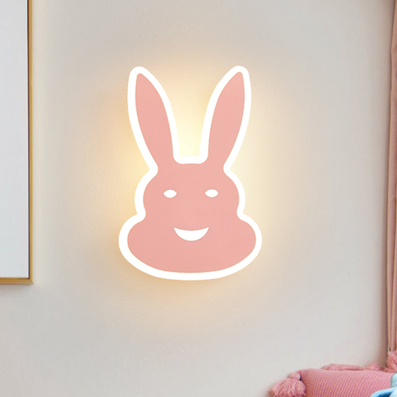 Rynx | Macaroon Rabbit/Fish Wall Lamp Iron Children's Room LED Wall Light Lighting Fixture in White/Pink/Blue