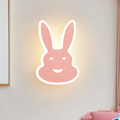 Rynx | Macaroon Rabbit/Fish Wall Lamp Iron Children's Room LED Wall Light Lighting Fixture in White/Pink/Blue
