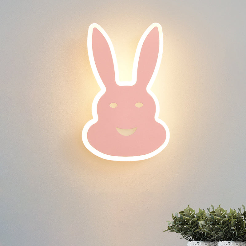 Rynx | Macaroon Rabbit/Fish Wall Lamp Iron Children's Room LED Wall Light Lighting Fixture in White/Pink/Blue