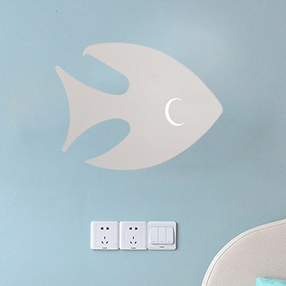 Rynx | Macaroon Rabbit/Fish Wall Lamp Iron Children's Room LED Wall Light Lighting Fixture in White/Pink/Blue