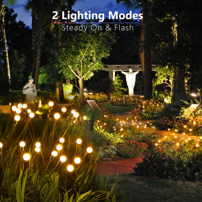 Rynx | Brizled Solar Garden Lighting, 4 Pack Warm White Led, Waterproof Swinging Decorative Lights