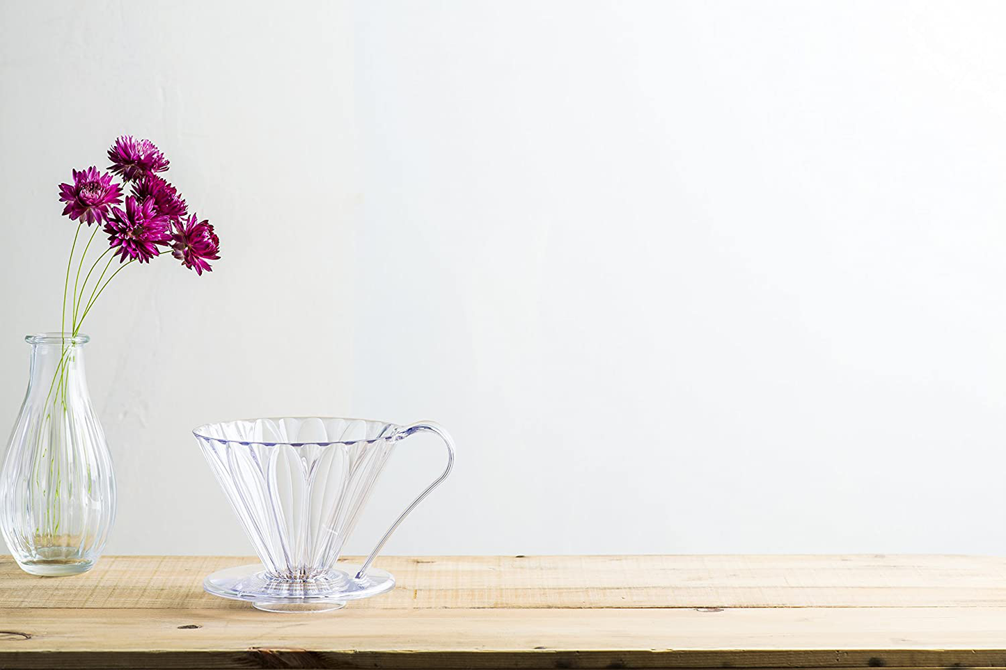 Rynx | Pour Over Coffee Dripper By Sanyo Sangyo: 1-to-4 Cup FLOWER SHAPED Brewer | Smart Drip Coffee Maker And Server | For Freshly Brewed Coffee | Elegant Smart Design For Better Brewing