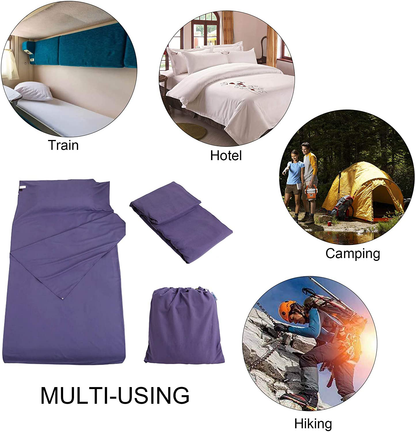 Rynx | Camping Sleeping Bag Liner Lightweight Portable Clean Travel Sheet Sack for Hotel Train Trip Hiking Camping Outdoor Picnic