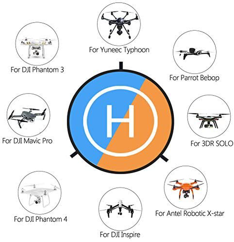 Rynx | KINBON Drone Landing Pads, Waterproof 30'' Universal Landing Pad Quick Board Double-Sided Quadcopter Landing Pads for RC Drones Helicopter DJI Spark Mavic Pro Phantom 2/3/4 Pro Inspire 2/1 3DR Solo