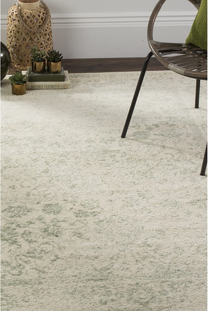 Rynx | Safavieh Adirondack Collection ADR109A Oriental Distressed Non-Shedding Stain Resistant Living Room Bedroom Area Rug, 4' x 4' Round, Gray / Blue
