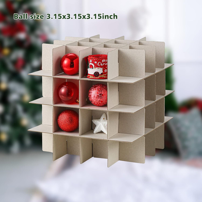 Rynx | Large Christmas ornament storage container box with zipper closure