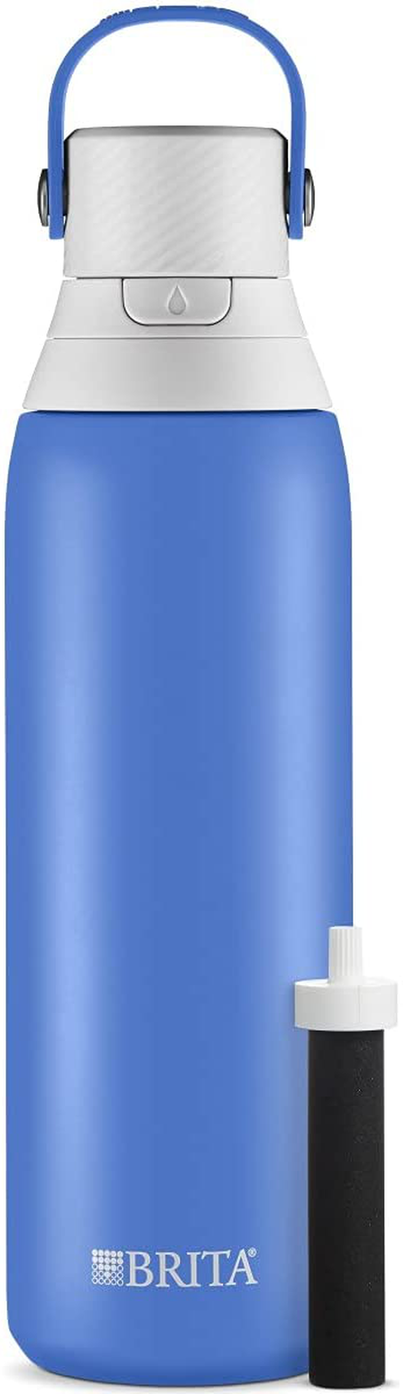 Rynx | Brita Stainless Steel Water Filter Bottle, Stainless Steel, 20 Ounce, 1 Piece