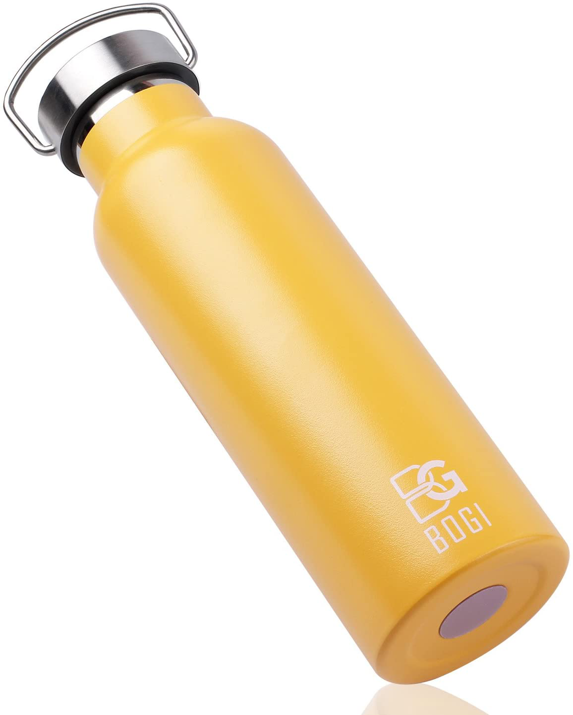 Rynx | BOGI 20oz Double Wall Vacuum Insulated Stainless Steel Water Bottle - Scratch Resistant & Eco-Friendly for Outdoor Sports Yoga Camping + Straw Flip Lid, 2 Straws & Cleaning Brush