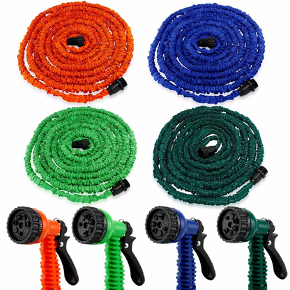 Rynx | Expandable Flexible Deluxe Garden Hose with Spray Nozzle - 75ft
