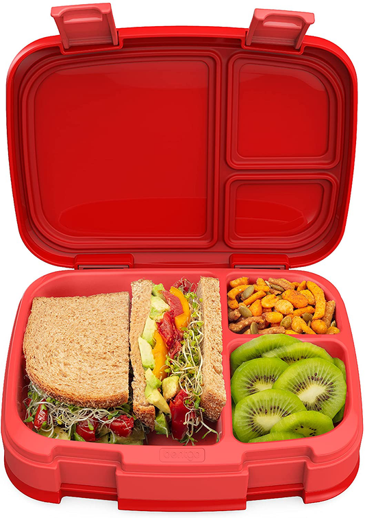 Rynx | Bentgo Fresh – Leak-proof, Versatile 4-compartment Bento-style Lunch Box With Removable Divider, Portion-controlled Meals For Teens And Adults On The Go – BPA-free, Food-safe Materials (Red)