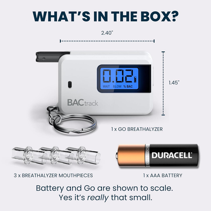 Rynx | Keychain Alcohol Meter - Ultra-Portable Pocket Keychain Alcohol Tester for Personal Use