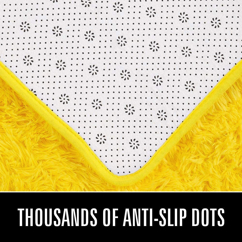 Rynx | Lochas Ultra Soft Indoor Modern Area Rugs Fluffy Living Room Carpets For Children Bedroom Home Decor Nursery Rug 5.3x7.5 Feet, Yellow