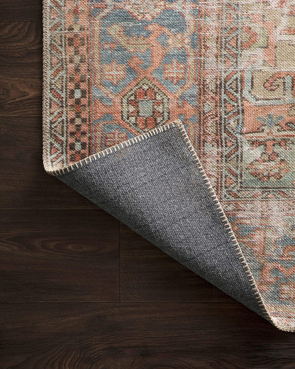 Rynx | Loloi II Loren Collection Vintage Printed Persian Area Rug 2'-3" x 3'-9" Silver/Slate