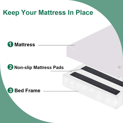 Rynx | Teuvo Non-Slip Mattress Protector, Keep The Mattress In Place For A Fantastic Night's Sleep, Hook And Loop Tape With Adhesive For Mattresses With Smooth Surfaces, 11cm Wide And 2m Long