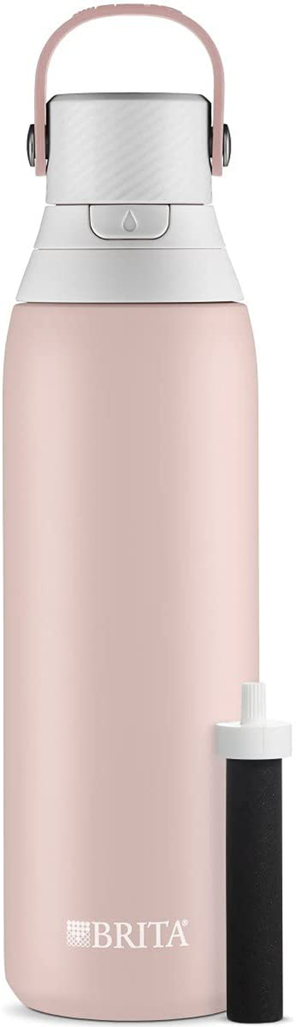 Rynx | Brita Stainless Steel Water Filter Bottle, Stainless Steel, 20 Ounce, 1 Piece