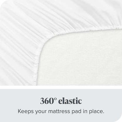 Rynx | Bare Home Quilted Fitted Mattress Pad (King) - Cooling mattress protector - Easy to wash - Elastic mattress cover - Stretch-to-fit up to 15 inches deep (King)