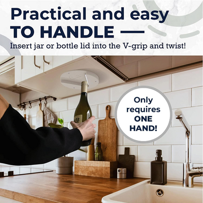 Rynx | Under Cabinet Jar Openers for Weak Hands, Easy Grip