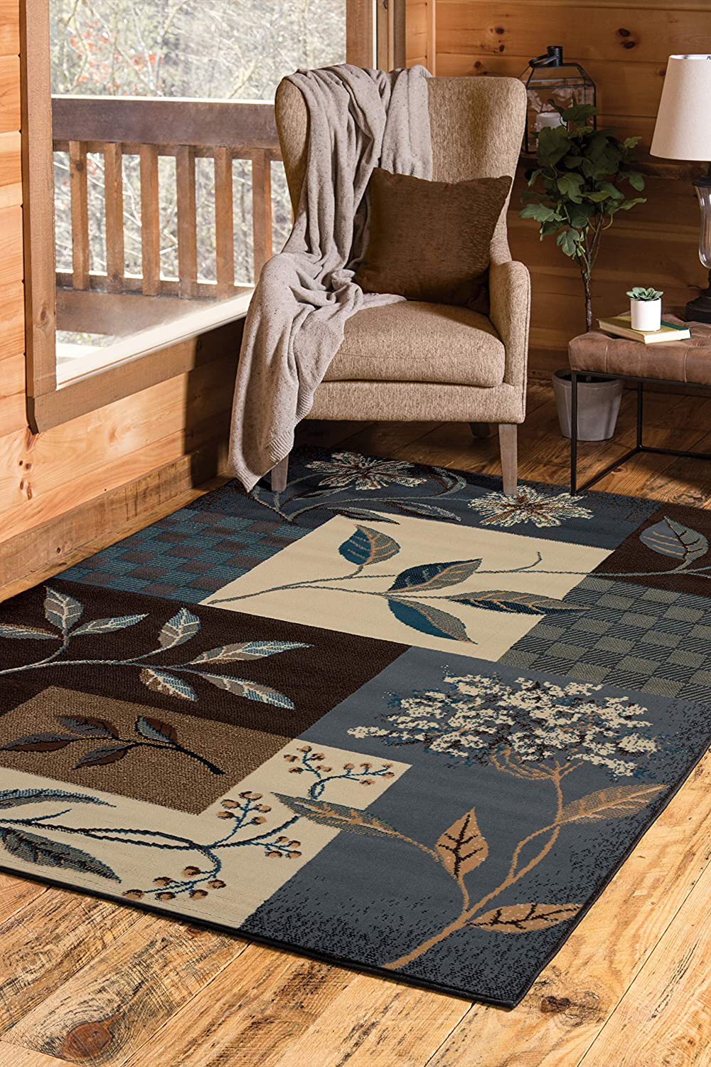 Rynx | United Weavers of America Jasmine Manhattan Rug Collection, 1' 11" x 7' 4", Light blue