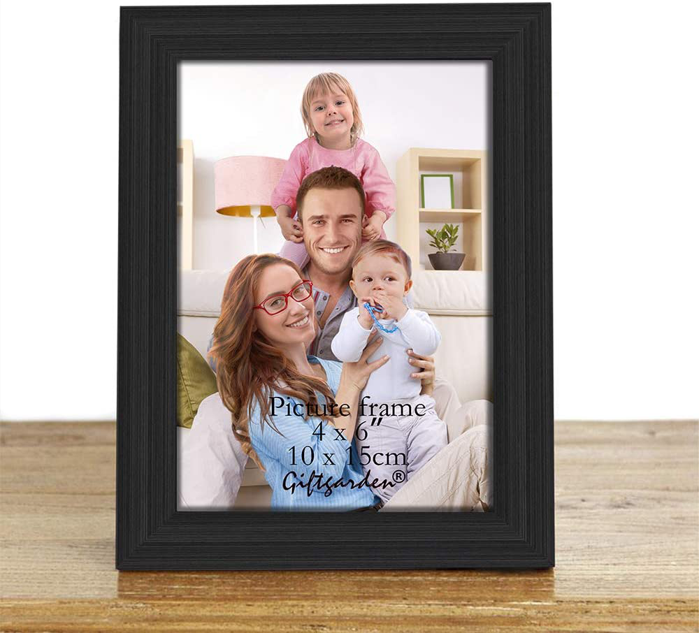 Rynx | Gift Garden 4x6 Picture Frame Black Photo Frames Bulk for Wall or Table, Set of 12