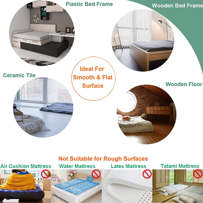 Rynx | Teuvo Non-Slip Mattress Protector, Keep The Mattress In Place For A Fantastic Night's Sleep, Hook And Loop Tape With Adhesive For Mattresses With Smooth Surfaces, 11cm Wide And 2m Long