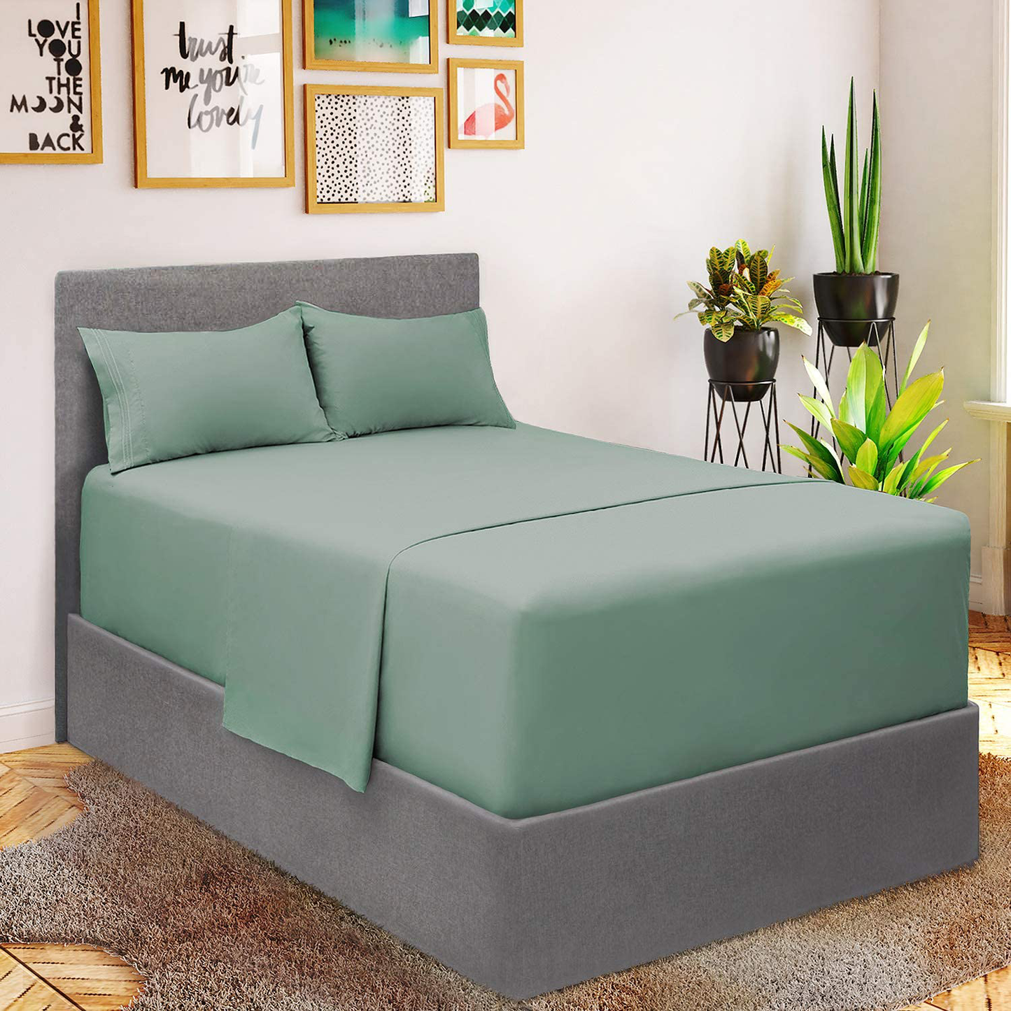 Rynx | Mellanni Bedding Set - Brushed Microfiber 1800 Bedding - Wrinkle-Free, Fade Resistant, Stain Resistant