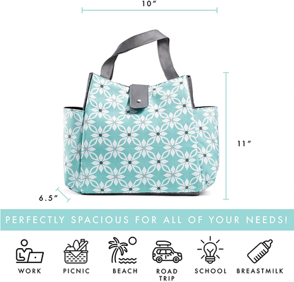 Rynx | Fit + Fresh Westport Insulated Soft Lined Lunch Bag Set With Reusable Containers, And Matching Water Bottle, Sage Camo