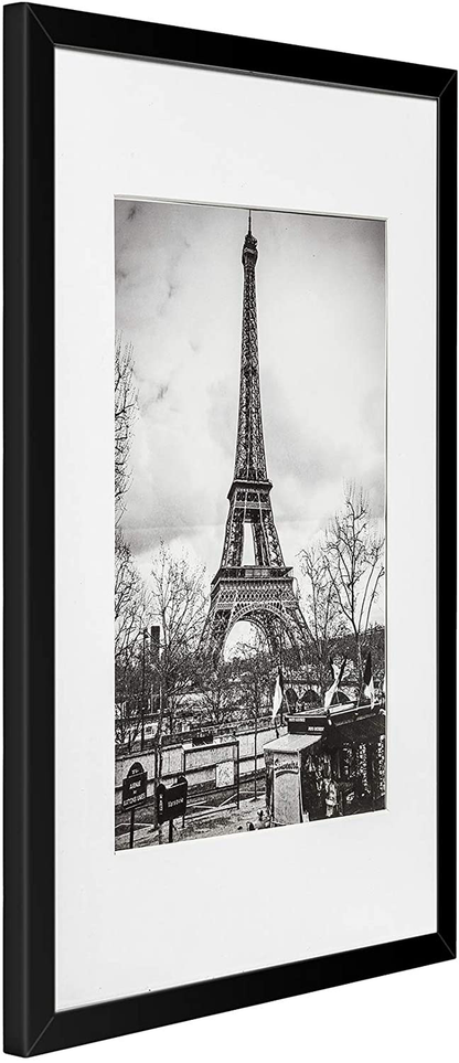 Rynx | Upsimples 9x12 Picture Frame Set For 5, Display Pictures 6x8 With Mat Or 9x12 Without Mat, Wall Gallery Photo Frames, White
