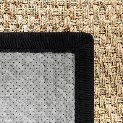 Rynx | Safavieh Natural Fiber Collection NF114G Border Basketweave Seagrass Runner, 2'6" x 10', Olive