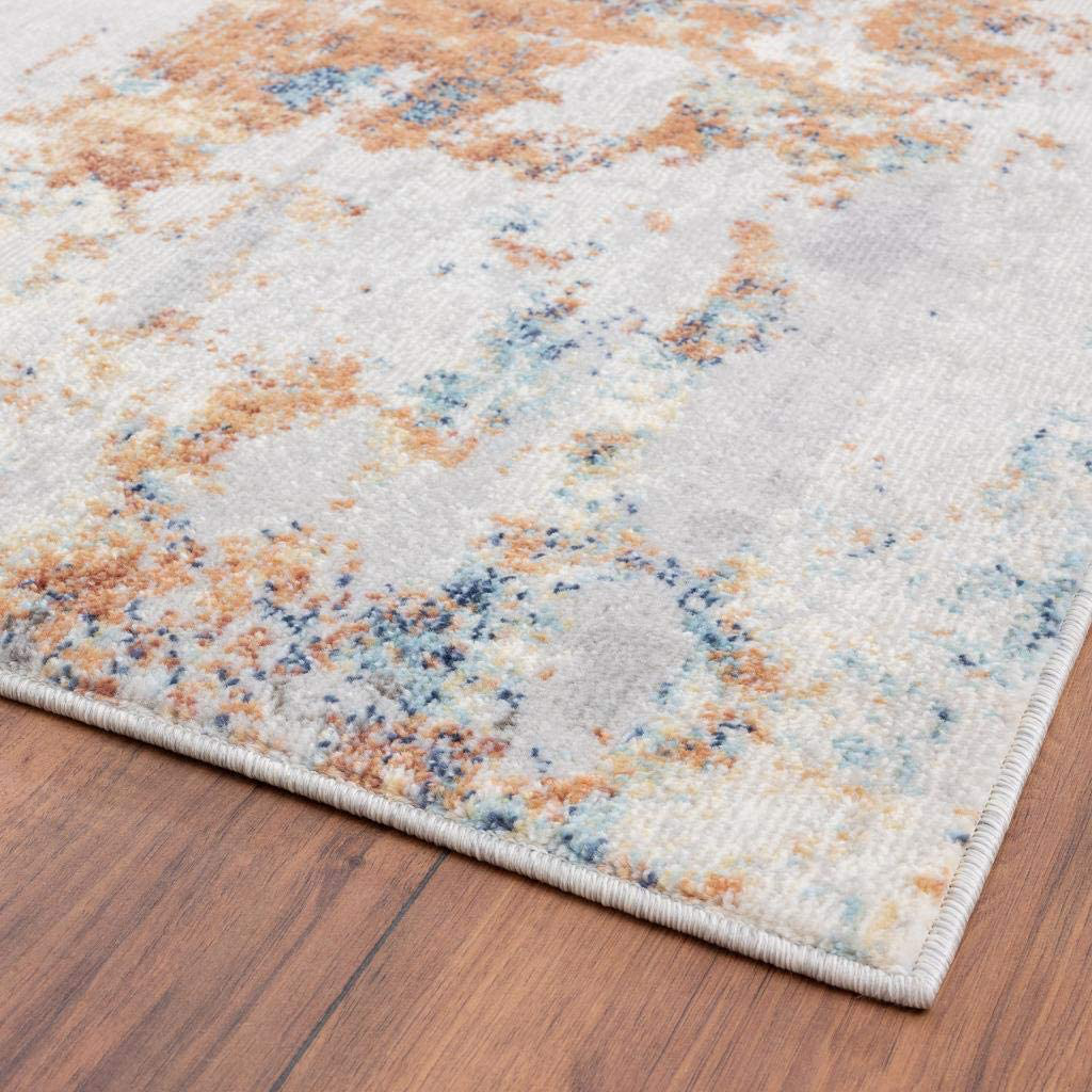 Rynx | Luxe Weavers Rugs – Victoria Modern Area Rugs with Abstract Patterns 9084 – Medium Pile Area Rug, Light Blue / 4 x 5