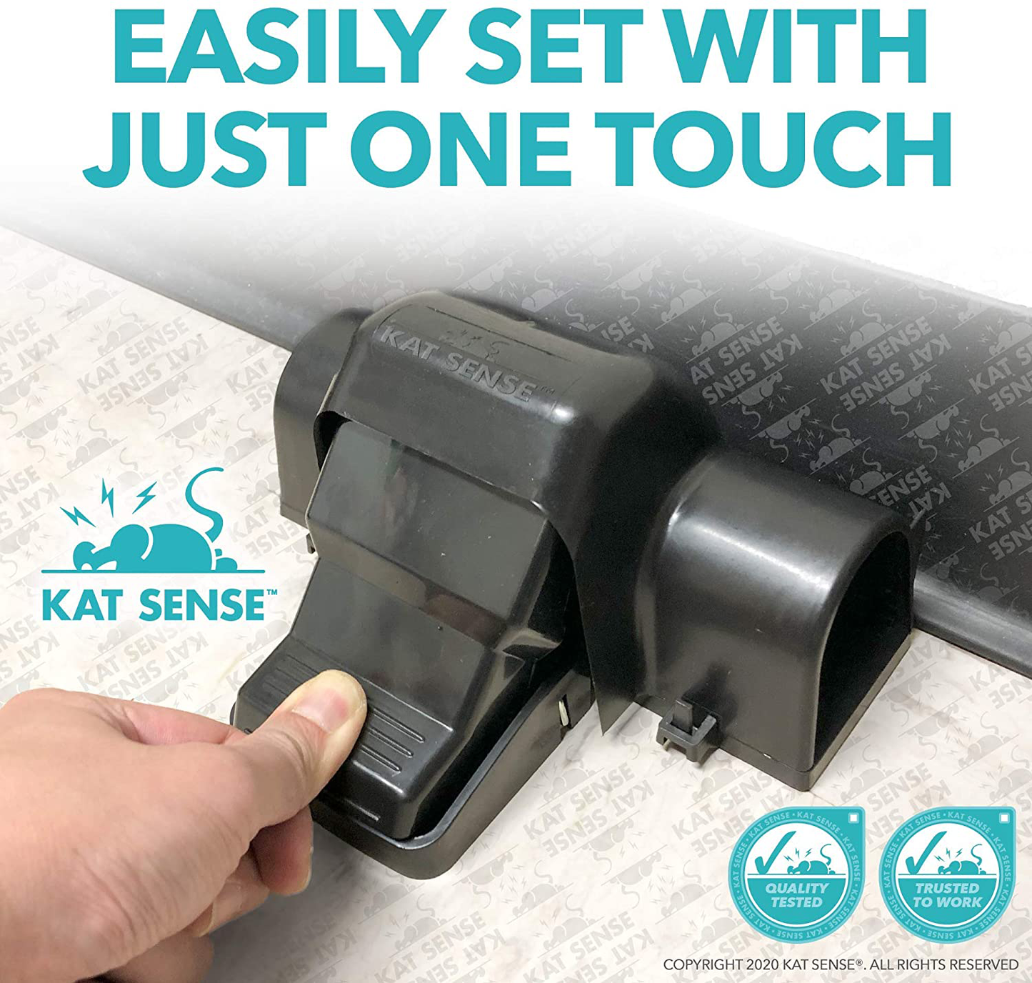 Rynx | Cat Sense Covered Rat and Oak Trap, Prevents Accidental Triggering with Tunneling Design, Quick Humane Death, Indoor and Outdoor Mouse Snap Traps