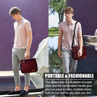 Rynx | Insulated Lunch Bag For Women/ Some - Reusable Lunch Box For Office Work School Picnic Beach - Leakproof Cooler Bag Freezable Lunch Bag With Adjustable Sling For Kids/Adults - Stone Grey
